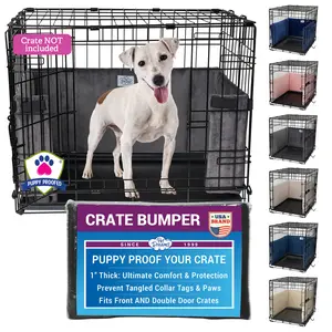 Pet Dreams Dog Crate Bumper - Patented Comfy Liner & Dog Tail Protector for Inside Crate, Fits iCrate Cages 18, 24, 30, 36, 42, 48 Inches
