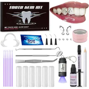 Tooth Gem Kit – High-Shine Crystal Tooth Gems, Safe & Long-Lasting Adhesive, Complete Dental Jewelry Starter Kit for Salon & Personal Use (Butterfly kit)