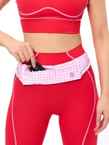 Story Running Belt - Pink Gingham