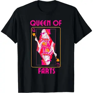 Queen of Farts Embarrassing Joke Adult Humor T-Shirt