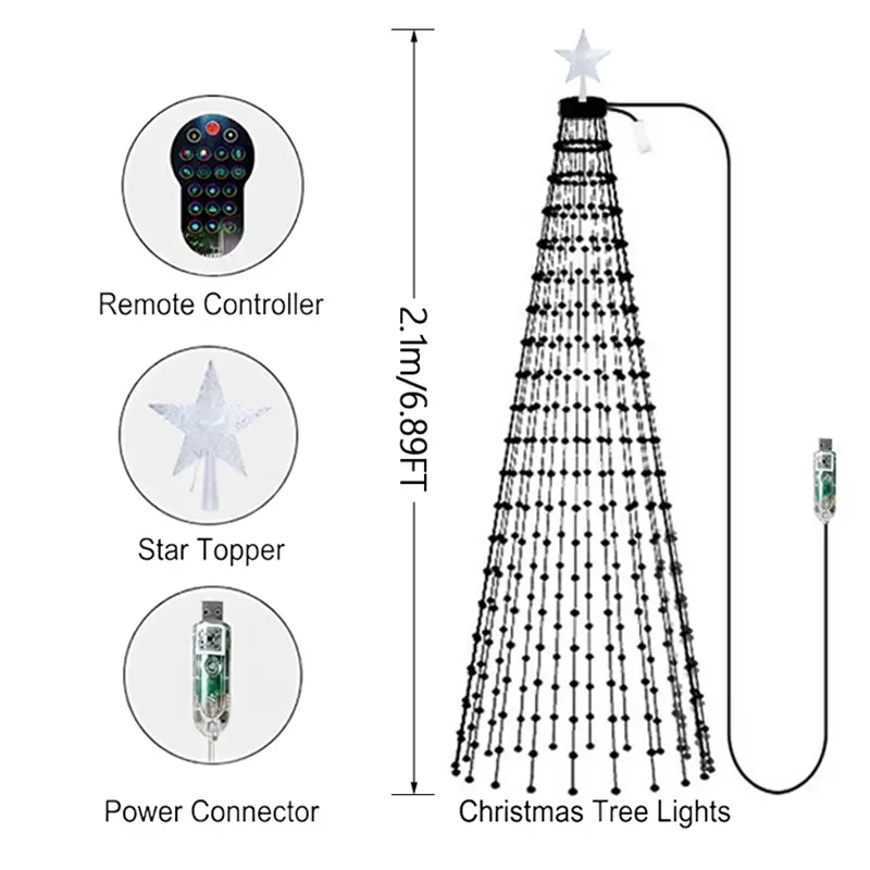 DIY Christmas Light Strings, Available in a Variety of Themed Colors, Controlled via App Remote; Mini Incandescent Bulbs, Ideal for Indoor Christmas Trees, Wreaths, Birthdays, Wedding Parties, and Holiday Decorations; Green Cords