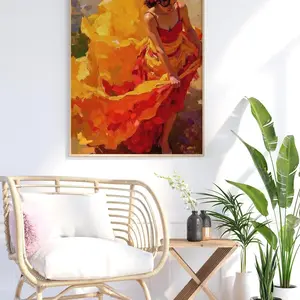 Flamenco Dancer Wall Art, Spanish Print, Cultural Room Decor, Unframed, 5 Size, 8x12 to 27x40 inch