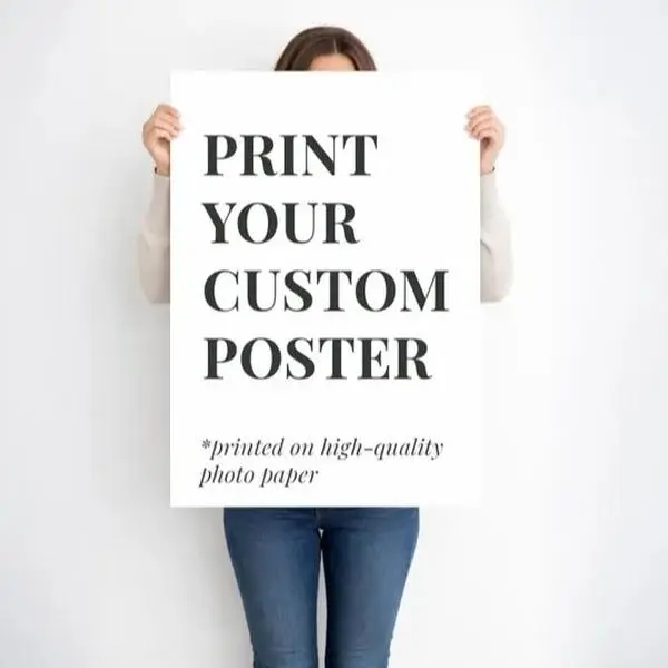 Custom Poster Printing, Personalized Photo Poster, Family and Pet Photo Wall Art Print, Photo to Poster for Wedding, Anniversary and Home Decor