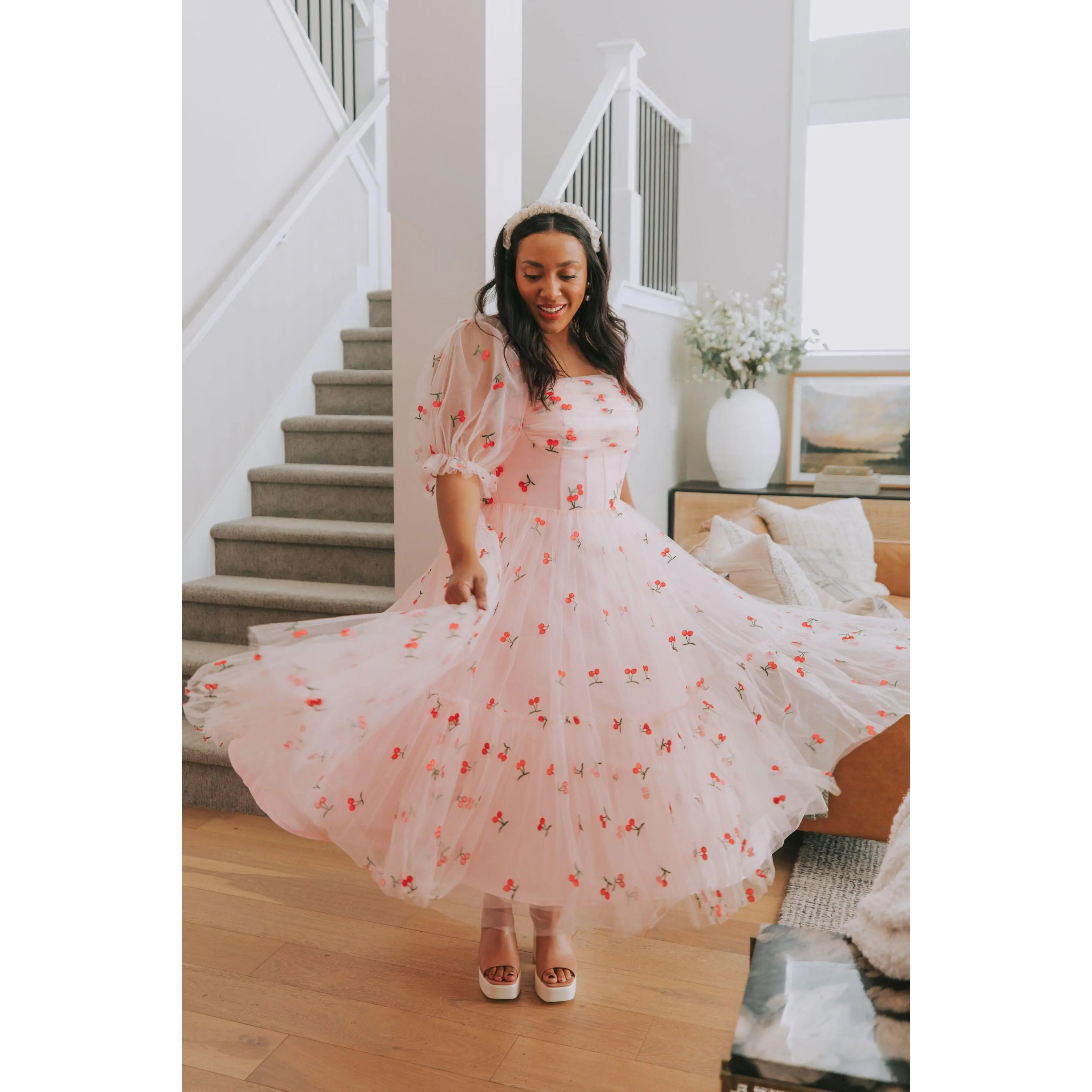 cherry pinafore dress - TikTok Shop