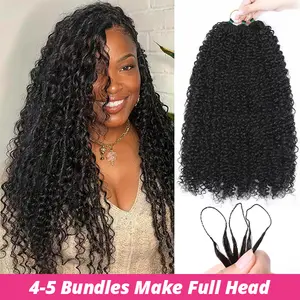 [Lowest Price] Kinky Curly Feather Crochet Human Hair 50g/Pack Miracle Knots Boho Braids Recommend 4-5 Packs For Full Head #Summervibes