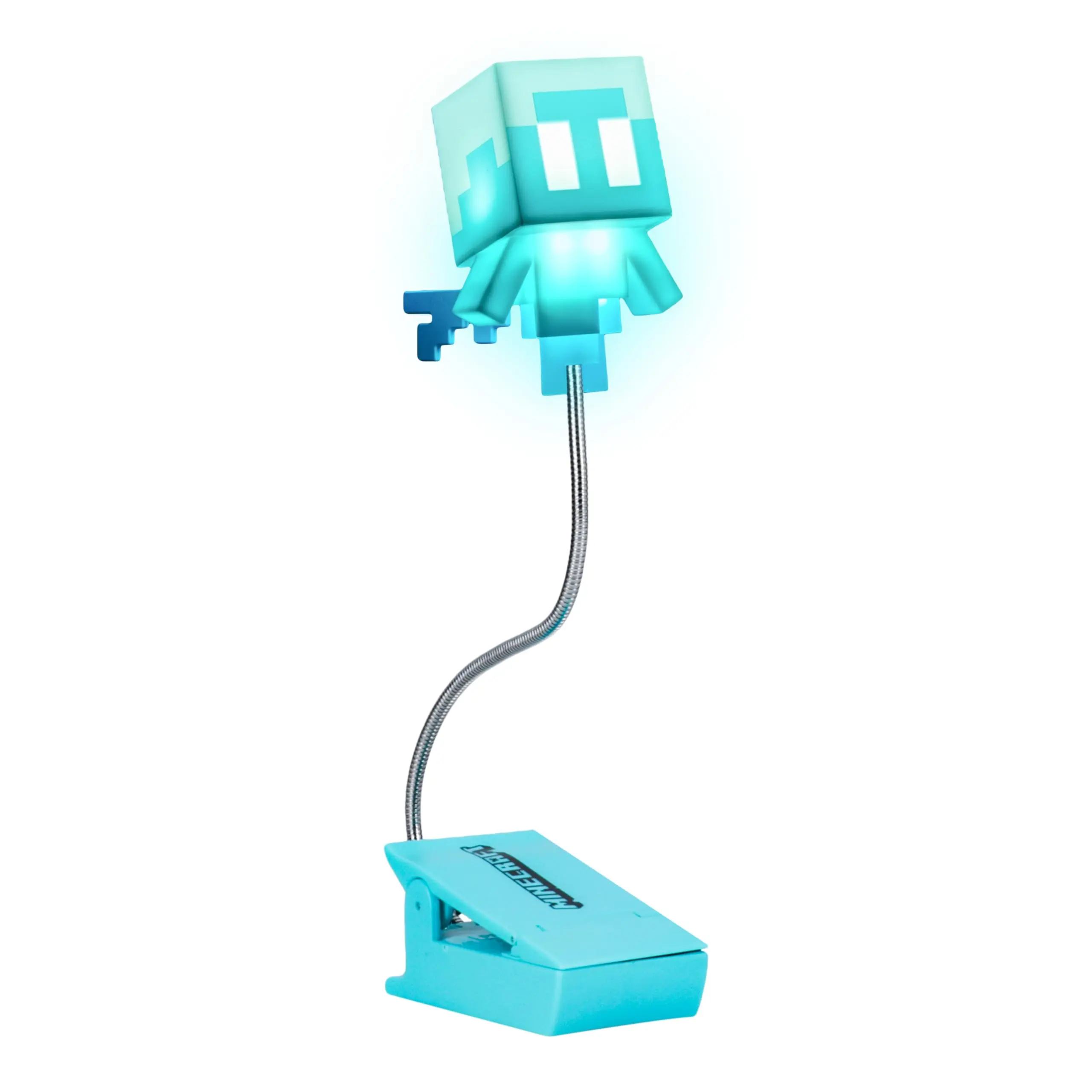 Minecraft Allay Clip-On Book Light – Officially Licensed Reading Light, Flexible Cable Clip Lamp with Allay Mob Head, 3 Light Modes, Battery Powered | Paladone