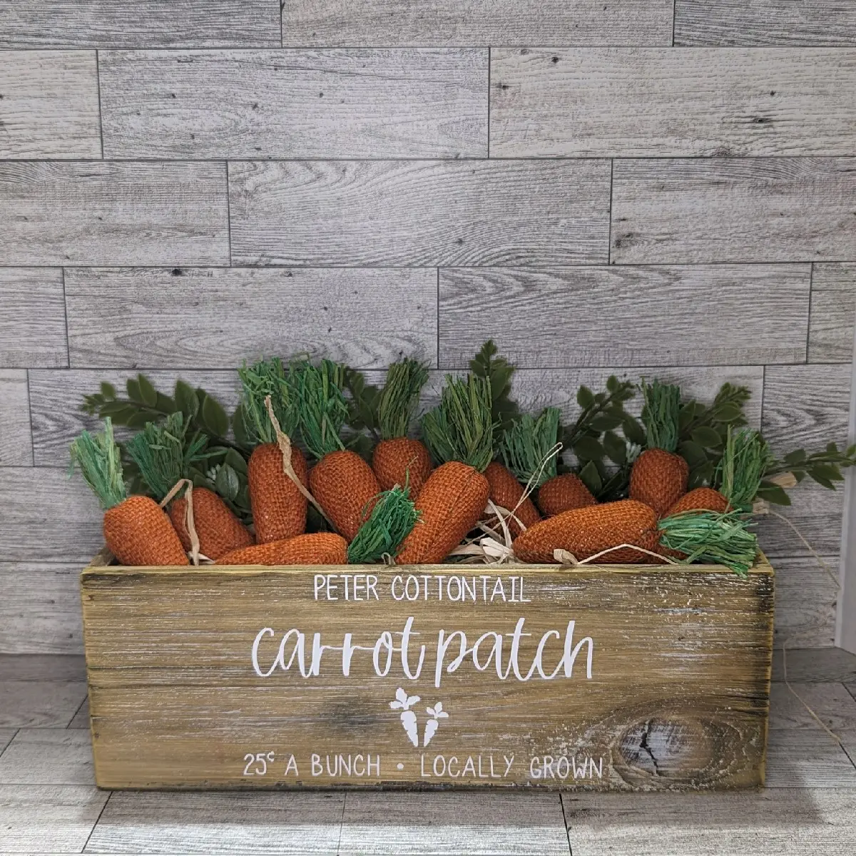 'Peter Cotton Tail Carrot Patch' Wooden Crate
