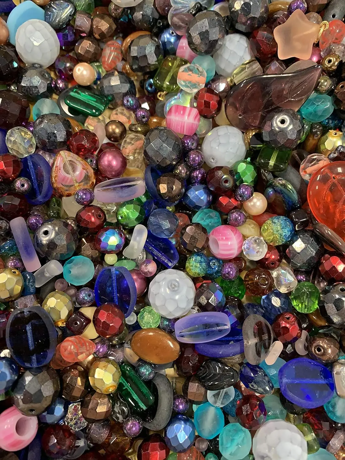 Assorted Glass  for  Making, DIY Lamp Work, Arts and Crafts, and Decorative Hobby Artistry, Colorful  Assortment Bulk Mix, 4-18mm, Half Pound (1)