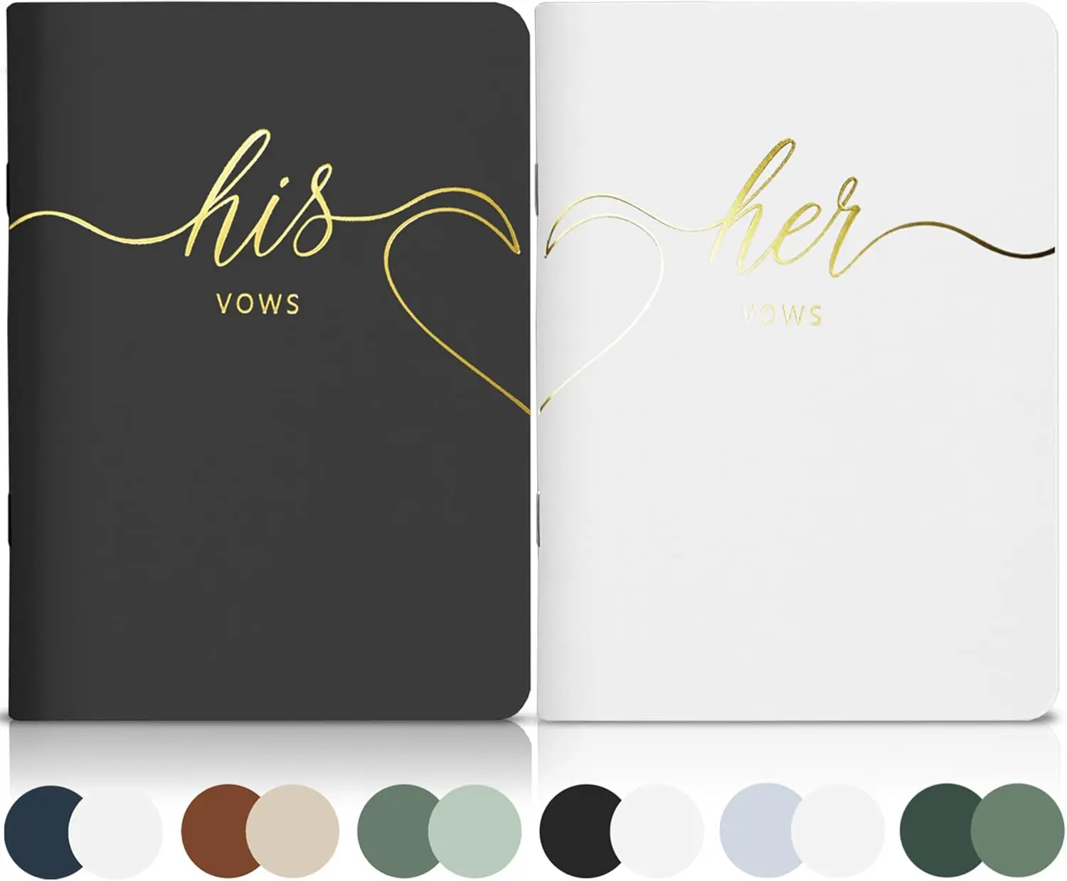His & Hers Wedding Vow Books – LSSH 28-Page Vow Book Set