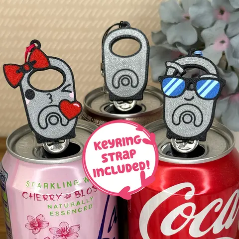 TAB Soda Can Tab Opener with Keychain strap - Unique Accessibility OG Meta pop Present Gift for sore hands, arthritis geek culture Christmas