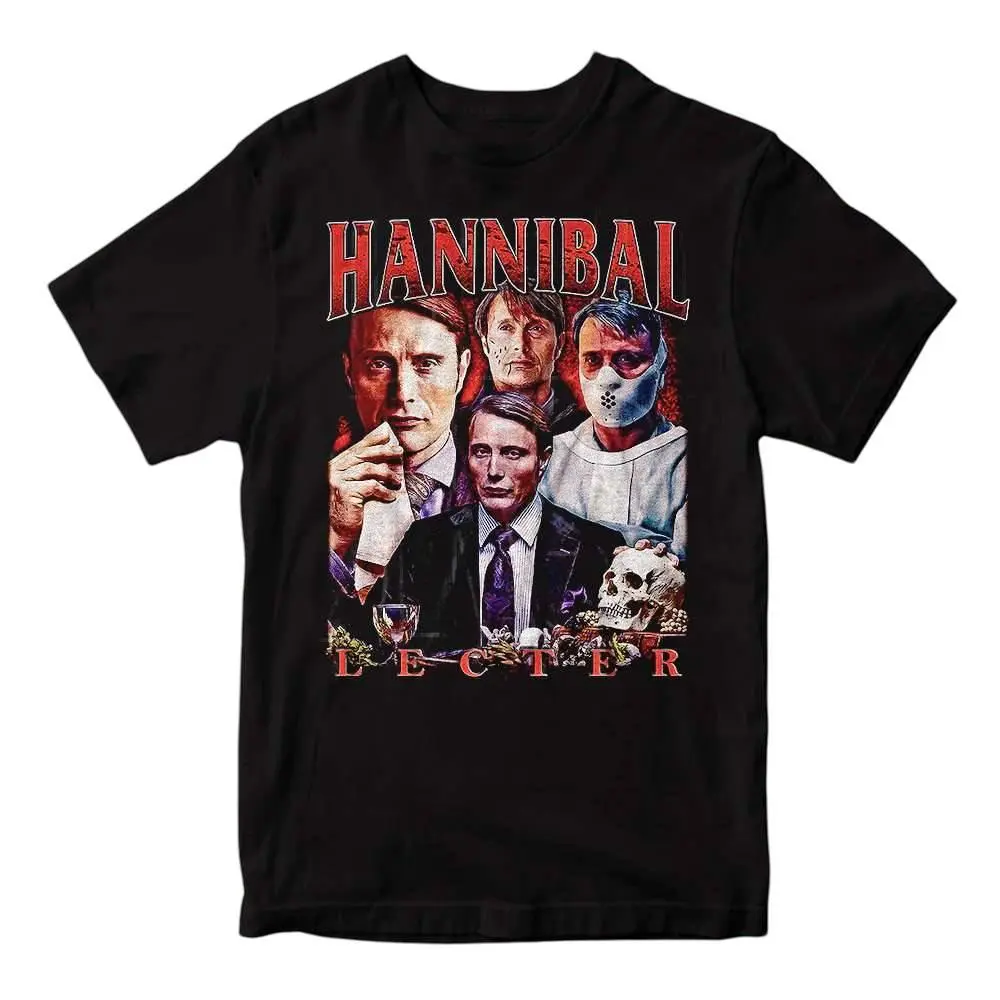 Hannibal Lecter Vintage Style Graphic T-Shirt – Classic Movie Character Tee, Retro Casual Wear