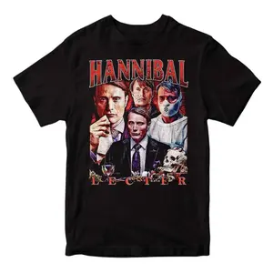 Hannibal Lecter Vintage Style Graphic T-Shirt – Classic Movie Character Tee, Retro Casual Wear