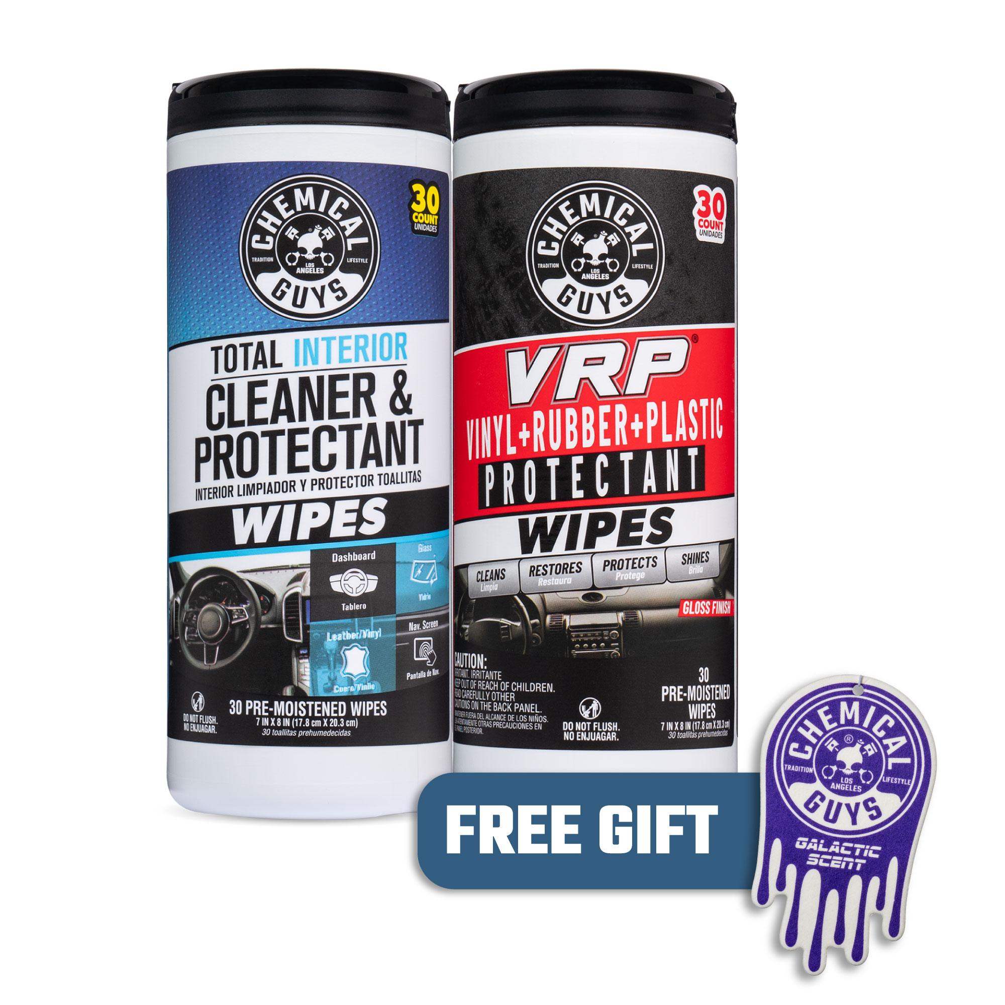 CHEMICAL GUYS On-The-Go Interior & Exterior Wipes Bundle – Ultimate Travel-Friendly Car Care Kits with Total Interior, Leather & VRP Wipes Plus Air Fresheners, Sticky Icky, & More for Quick Clean, Shine & Freshness Anywhere, Interior Car Cleaner, Car Stuf