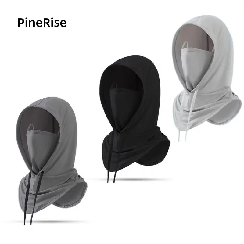 Ice Silk Neck Gaiter - Male 1-Piece Full Head Cover Hat, Sun Protection Face Mask, UV Protection Face Shield for Cycling, Ultra Thin, Lightweight, Skin Friendly, Running, Hiking, Portable, Seamless, One Size, Outdoor Activities