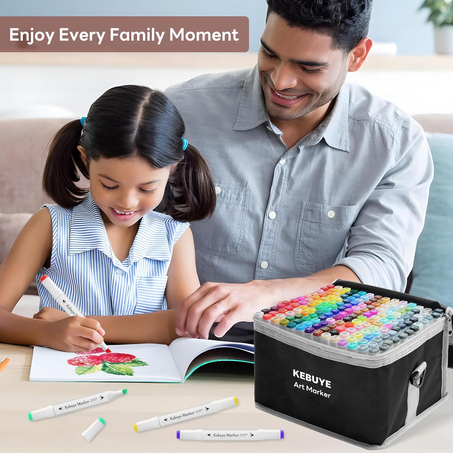 Alcohol Based Art Markers Set 168 Color - Professional Double Sided Marcadores for Artist, Best Blendable Coloring Marker Pens for Adult - Coloring Books No Bleeding Illustration Drawing for Kids