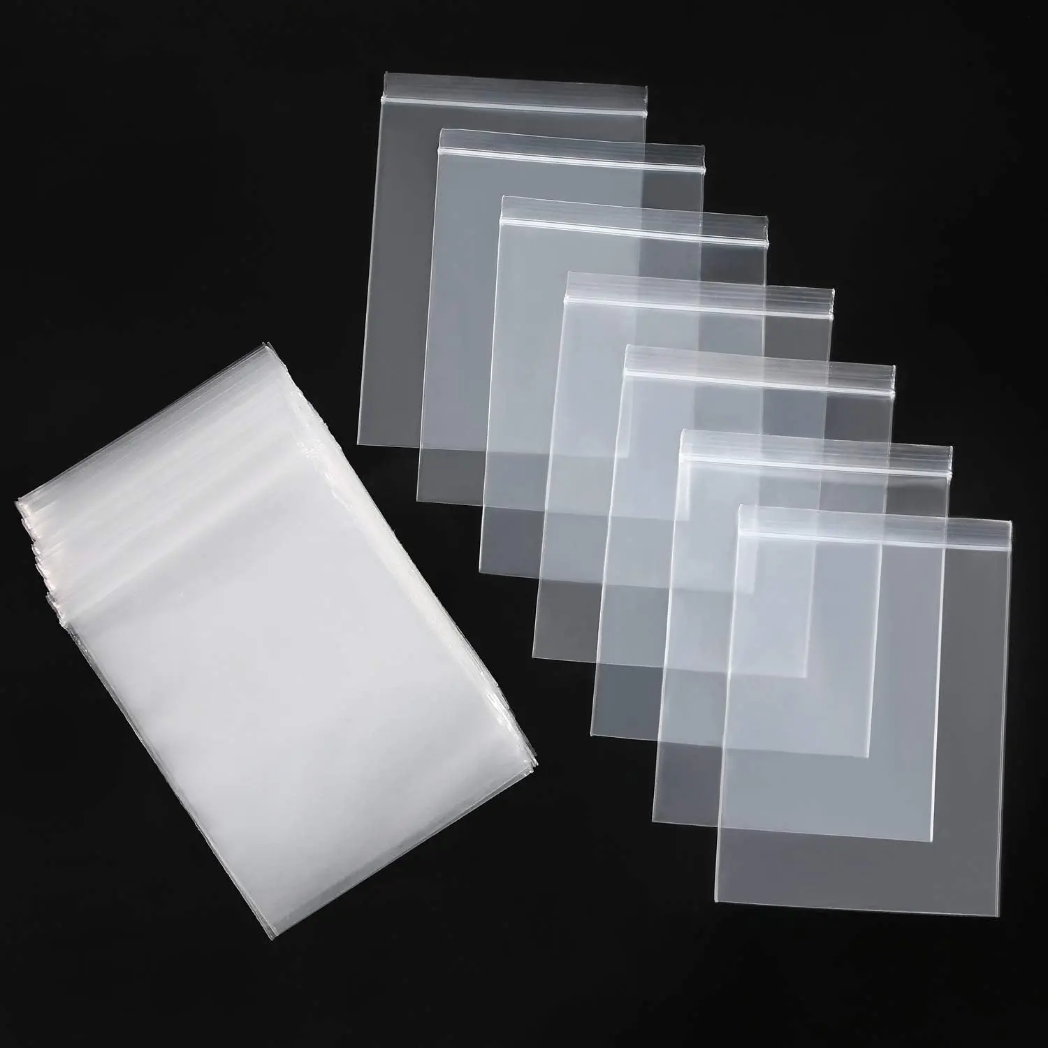 4 x 6 Inch Clear Resealable Plastic Ziplock Bags with Lock Seal Zipper, 100 Pack