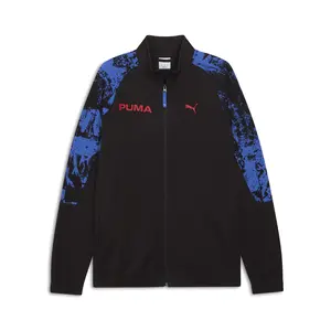 PUMA Mens Essentials Patterned Athletic Outerwear Casual - Black
