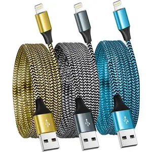 For iPhone Charger 3 Pack 6FT USB Lightning Cable MFi Certified Fast Charging Nylon Braided for iPhone Charger Cord Compatible with iPhone 14 Plus 14 pro max 13 12 11 XS X XR 8 Plus 7 6 SE 5s
