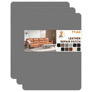 Leather Repair Patch Self Adhesive,8.3″ x 11″ Vinyl Patch Kit,Leather Repair Kit for Furniture,Car Seat,Couch,Office Chair. (Dark Gray)