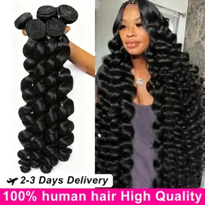 【JOPEAR】 40 Inch Loose Wave Human Hair 1 3 4 Bundles Raw Virgin Unprocessed Brazilian Loose Deep Wave Human Hair Bundles Extensions #Summer