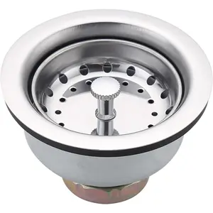Kitchen Sink Basket for Moen 22036 Collection, 3-1/2 Inch Sink Drain Stopper Plug, Kitchen Sink Stainless Steel Basket Strainer with Drain Assembly, Stainless