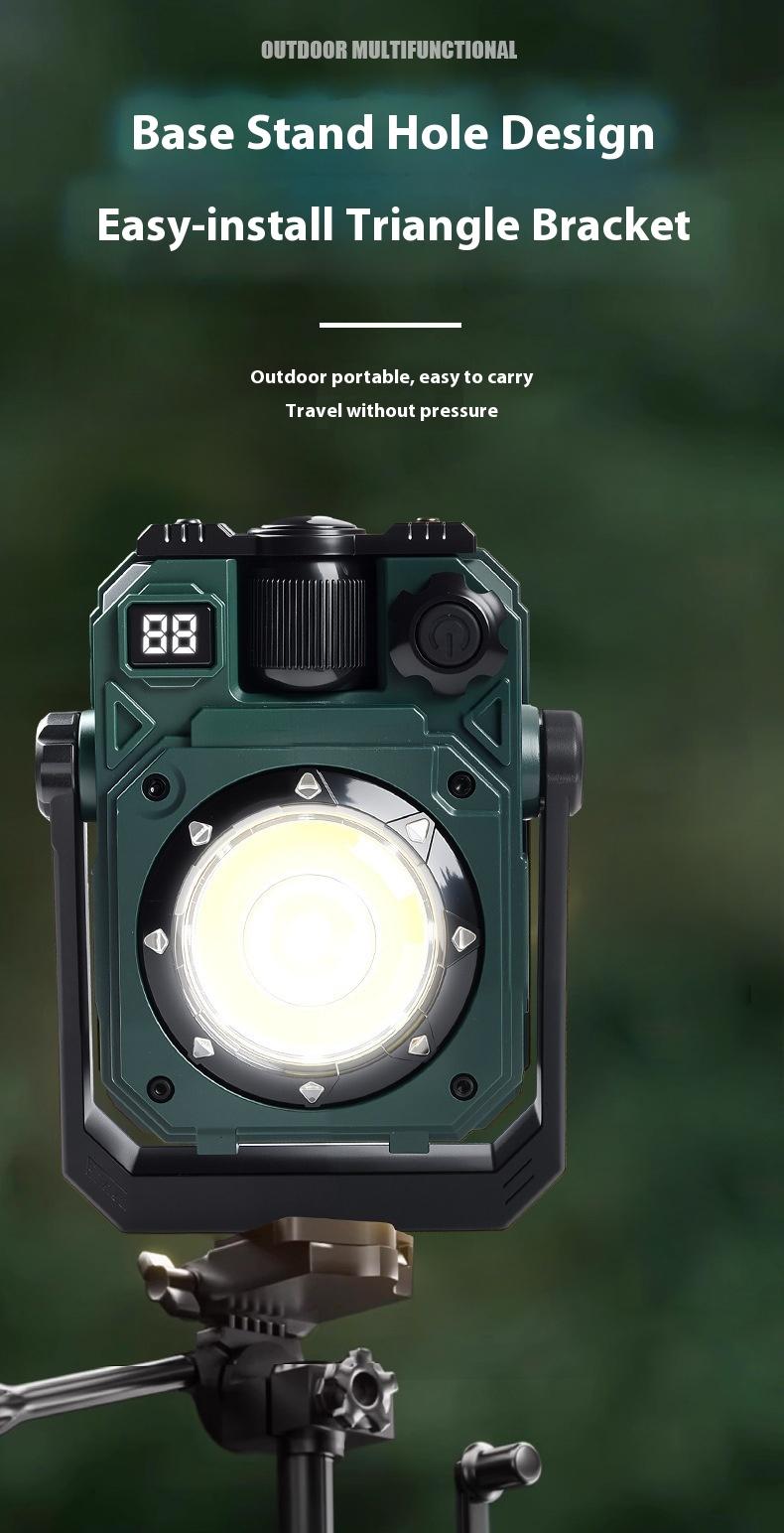 WorkLight Camping Light With Built-in Power Supply, Type-C Rechargeable, Outdoor Light, Multiple Light Sources, Dimming, Emergency Transition, Rainbow Cycle Multi-functional Flashlight.