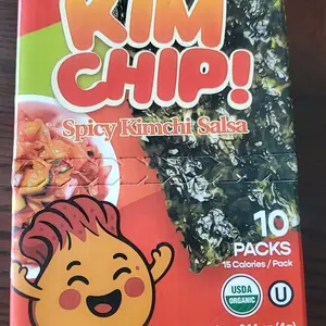 KIMCHIP (10-Pack) Spicy Kimchi Salsa Seaweed Snack – organic, vegan, gluten-free, low-calorie nori chips