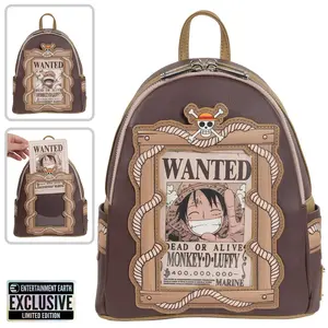 One Piece Wanted Dead or Alive Monkey D. Luffy Mini-Backpack - Entertainment Earth Exclusive