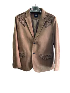 LAM509 Lamsini Camel Bordado Vest Long Sleeve for Men Formal Wear Original Design
