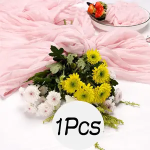 Boho Style Cheese Cloth Table Runner, ///blue Color Options, Perfect for Weddings & Parties, Long Table Decorations, Large Tables