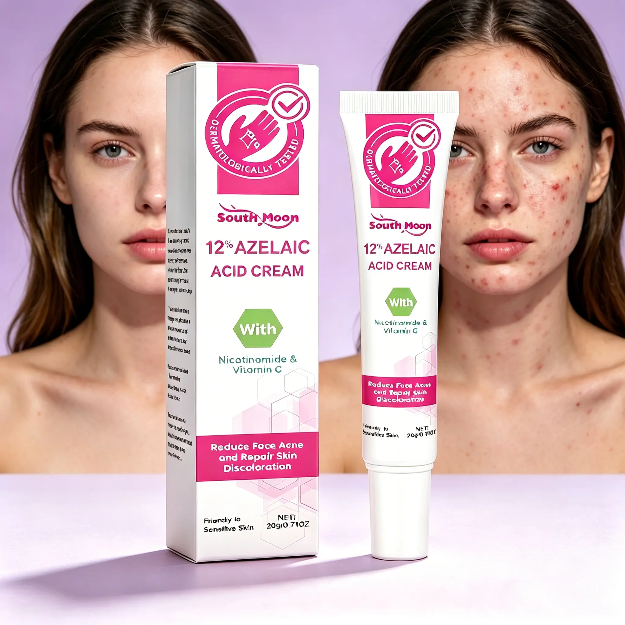 Anti-Acne Pimple Cream and Smoothing Face Moisturizer, a Soothing Treatment for Blemishes, Blackheads, and Redness, Acne Smoothing Moisturizers & Mists