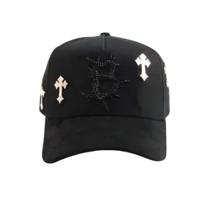 EL BARBAS HATS B CROSS 24K ROSE GOLD BLACK SNAPBACK HAT ONLY! BARBCROSS BLK
