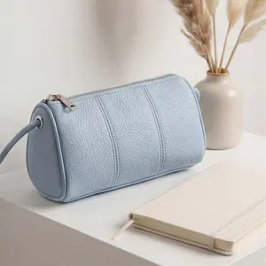 1pc Women's Litchi Pattern Long Pillow Bag Lightweight Versatile Shoulder Crossbody Bag Large Capacity Storage Bag for Commute Daily Use Simple Fashion Cylinder Bag for Office Workers Students