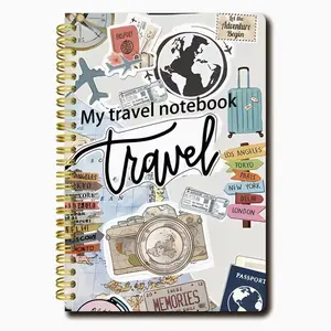My Travel Notebook, Adventure Spiral Journal, Travel Plan & Memory Diary, Wanderlust Scrapbook, Trip Planner & Souvenir Album, Spiral Coil Notebook