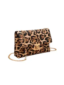Women's Leopard Print Handbag, Durable and Easy to Clean, Stylish Accessory for Everyday Use, Perfect for Fashionable