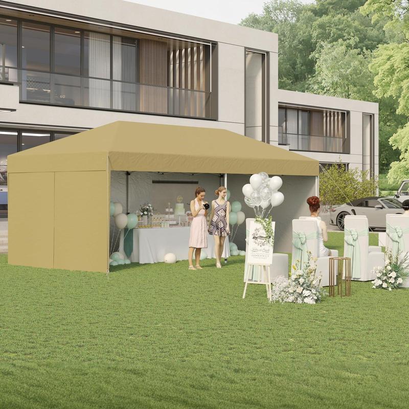 GARVEE 10'x20' Pop-Up Commercial Canopy Tent - Heavy-Duty Waterproof Shelter for Outdoor Parties, Events, and Vendors, Ideal Gazebo for Patios