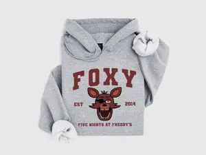 Foxy Est 2014 Hoodie, Five Nights at Freddy's Shirt, Villain Five Nights at Freddys Vintage Halloween 2025 Shirt, Horror Nights, Retro Horror Nights