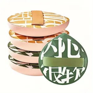 Round Waterdrop Silicone Powder Puff with Storage Box, Dual Use Dry Wet, Comfortable Soft Skin-Friendly, Reusable Washable, Travel Makeup Sponge, Beauty Puff