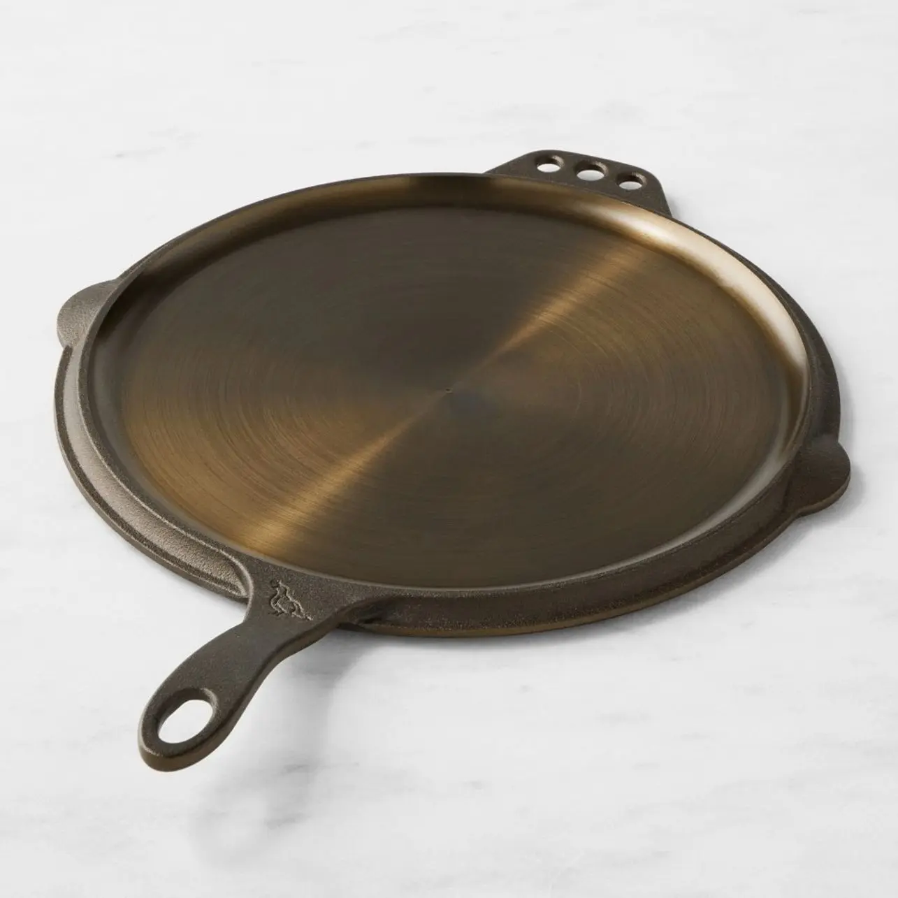 Smithey Seasoned Iron Round Griddle, 12 in Flat Top Kitchen Cooking Utensil