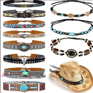 Hat Bands For Cowboy Hats Rancher Western Adjustable Hat Belts.