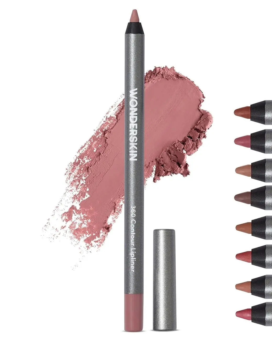 (1pcs) Wonderskin Lipliner Pencil - 360 Contour Lipliner, Long Lasting, Sharpenable, Waterproof and Transfer-Proof Brown Lip Liner Pencil (Saddle)