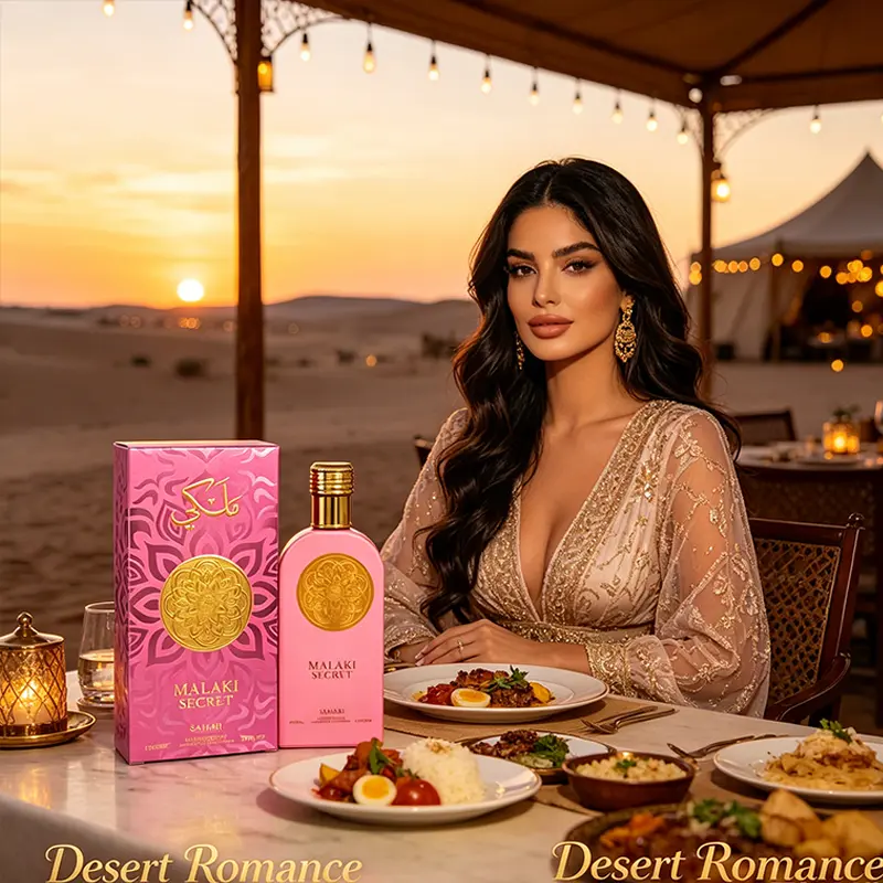 luxury Arabic women perfume, pink golden bottle with gift box. Oriental rose amber oud wood scent, long-lasting all day. Fit daily, dating & party. 100ml large capacity, perfect holiday birthday gift for ladies, popular Middle Eastern floral fragrance.