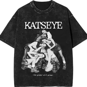 KATSEYE THE GLOBAL GIRL GROUP VINTAGE WASHED T-SHIRT, Katseye band tee, K-pop girl group merch, Katseye Shirt, For Menswear For Womenswear, Graphic Tees, Streetwear