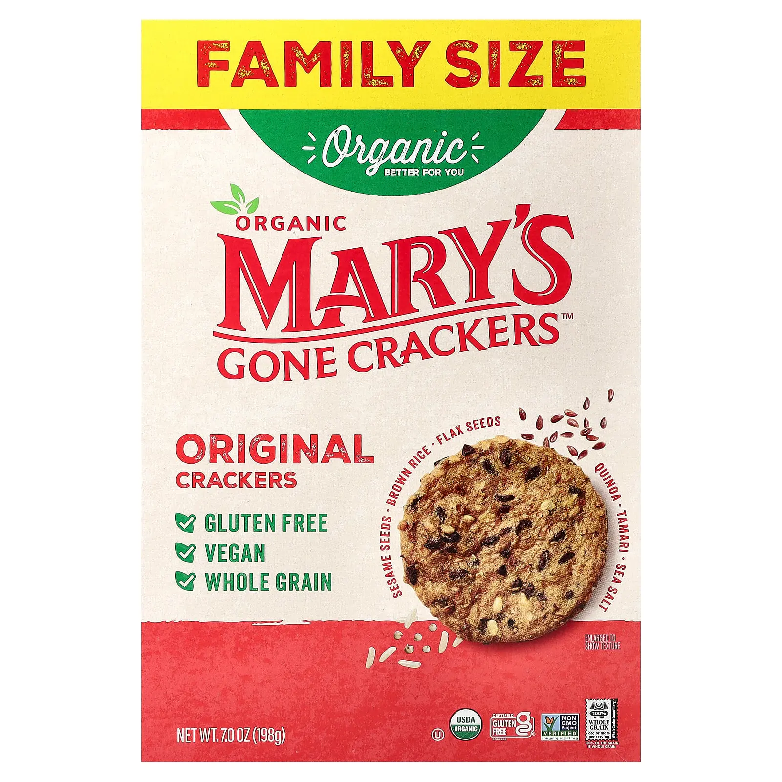 Mary's Gone Crackers Organic Original Crackers, 7 oz (198 g) Mary's Gone Crackers Organic Original Crackers, 7 oz (198 g)