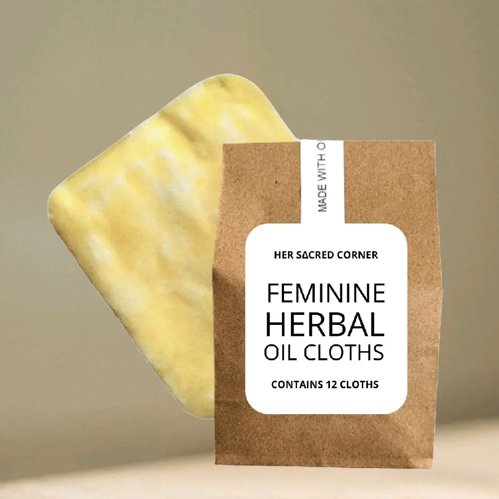 Feminine Herbal Oil Cloths - Soothing, Refreshing, Balance PH, Antibacterial Moisturize, All Day Hydration, Moisture, Invigorating,  Moisturizer Moisturizing
