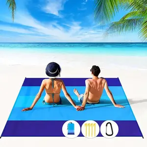 Beach Mat, Waterproof & Sandproof Beach Blanket, Quick Drying Outdoor Picnic Mat, Portable Beach Mat for Travel, Camping & Hiking