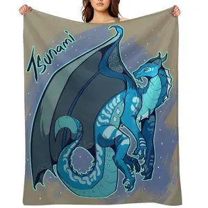Wings of Fire Fall Throw Blanket For Men Womens Winter Travel Nap Cute Dinosaurs Tsunami Grey Flannel Blankets Office Camping Air Conditioned Quilt All Season Soft Warm Plush Bedding Throws Sofa Cars Decor Girls Christmas Gift Super Cozy Blanket