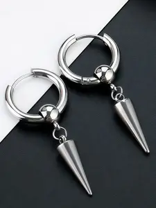 1 Pairs/Pack Durable Stainless Steel Unique Cone Pendant Hanging Earrings for women Men Unisex Appeal 2025 Trend Y2k Hoops Dangle Goth Punk Piercings Jewelry Trendy Jewelry