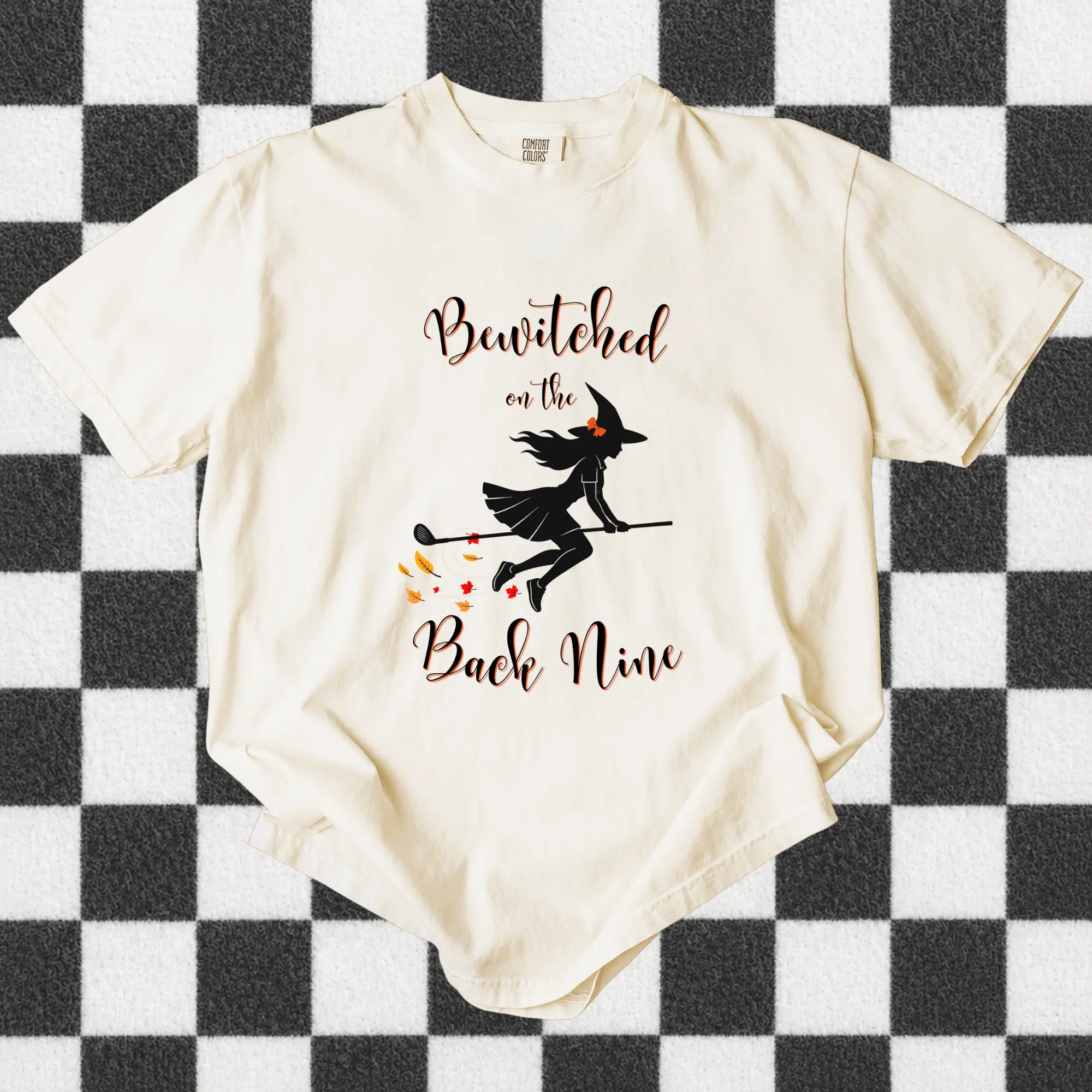 Bewitched on the Back Nine T-shirt | Witch Golfer Halloween Shirt