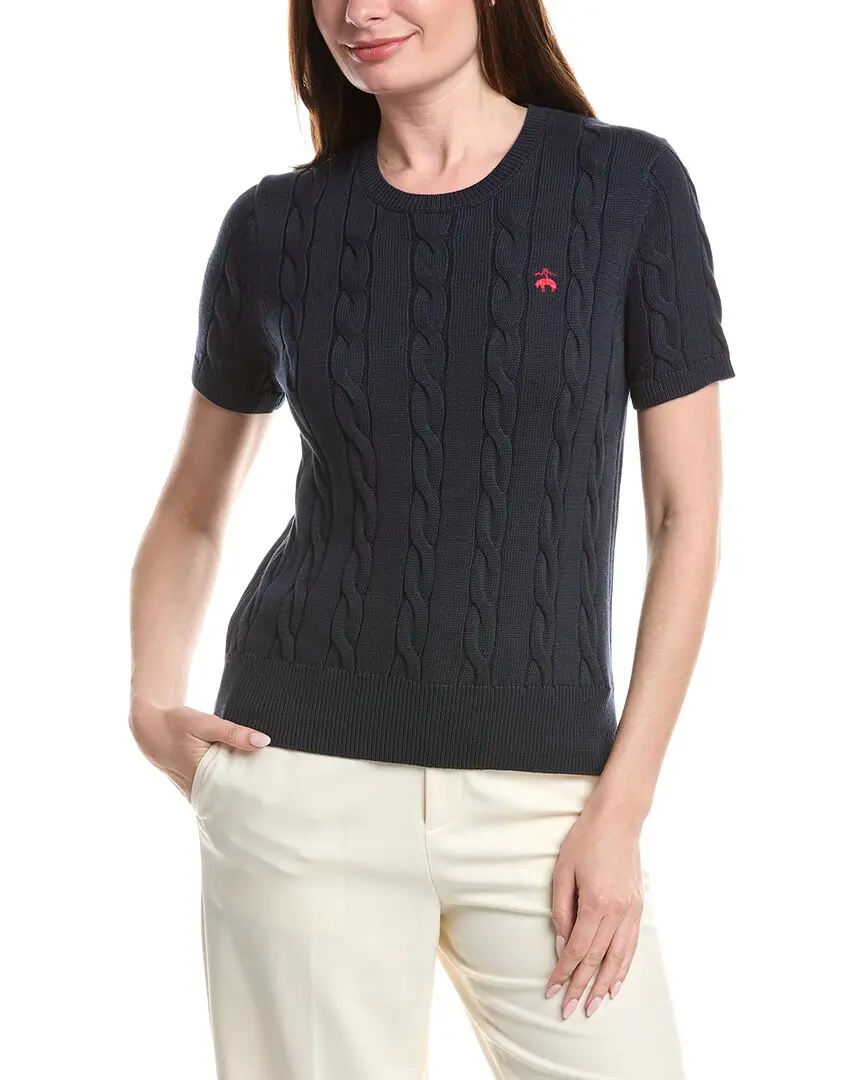 Brooks Brothers Cable Crewneck Sweater